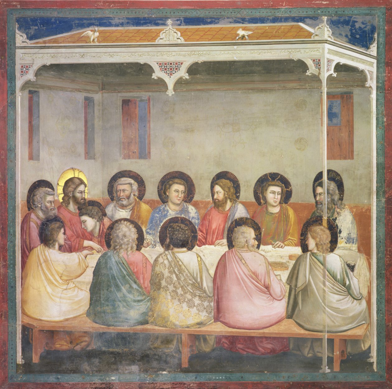 Ostatnia Wieczerza, ok.1305 autorstwa Giotto di Bondone