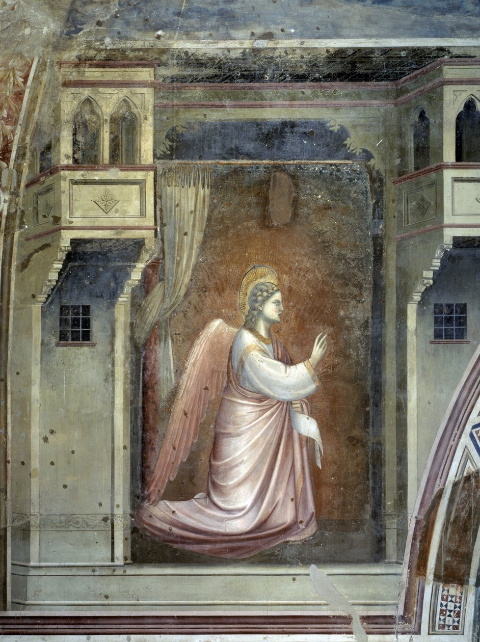 Zwiastowanie: Archanioł Gabriel, ok. 1305 (fresk) autorstwa Giotto (c.1266 1337)