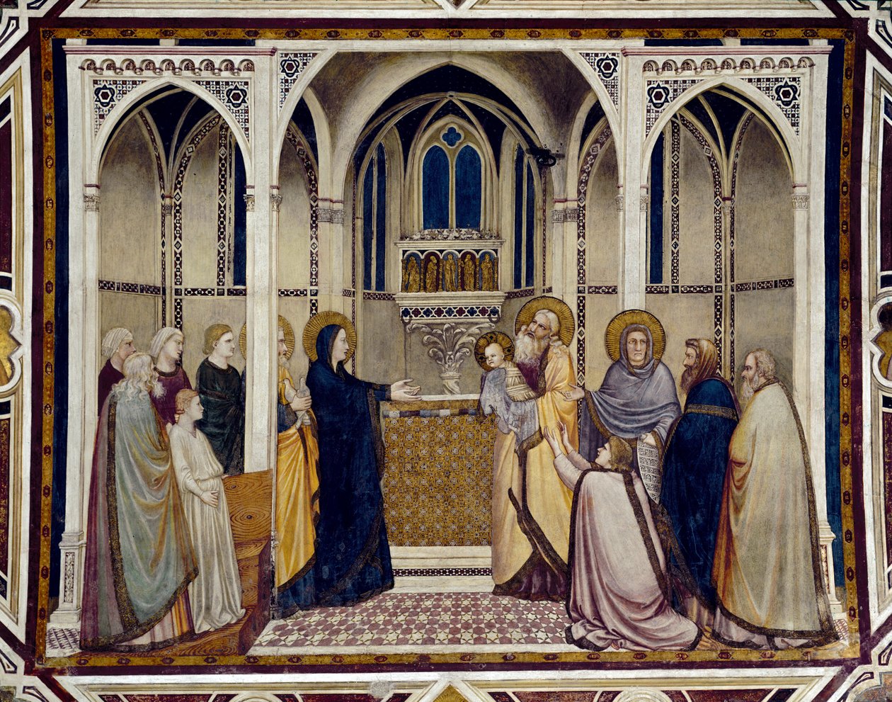 Prezentacja w świątyni (fresk autorstwa Giotto (c.1266 1337)
