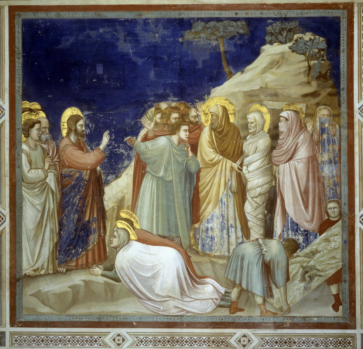 Wskrzeszenie Łazarza, ok.1305 (fresk) autorstwa Giotto (c.1266 1337)