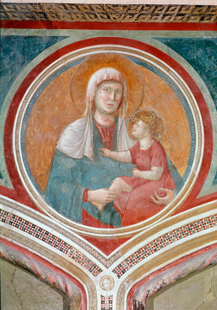 Dziewica i dziecko (Fresco autorstwa Giotto (c.1266 1337)