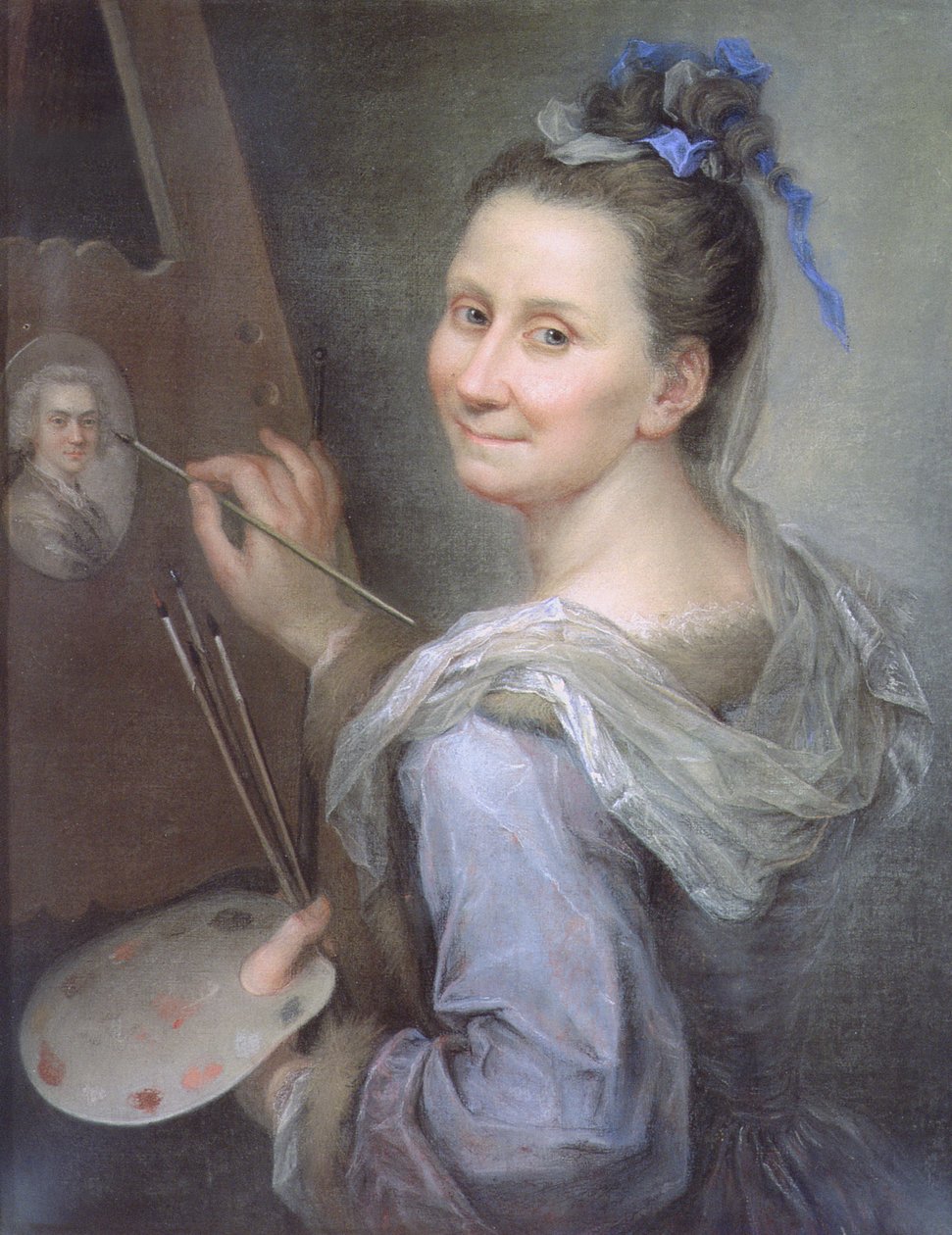 Autoportret, ok. 1720 (pastel na papierze) autorstwa Giovanna Fratellini