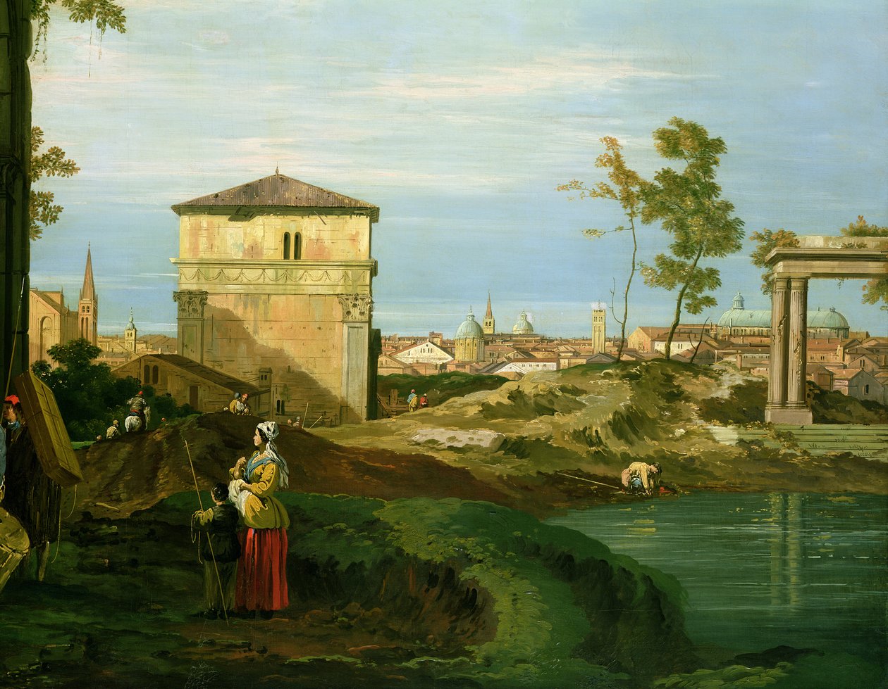Fragment „Capriccio z motywami z Padwy”, ok. 1756 (zob. 141302) autorstwa Giovanni Antonio Canal