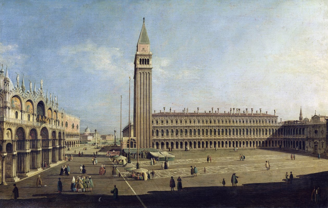 Plac św. Marka, Wenecja autorstwa Giovanni Antonio Canal