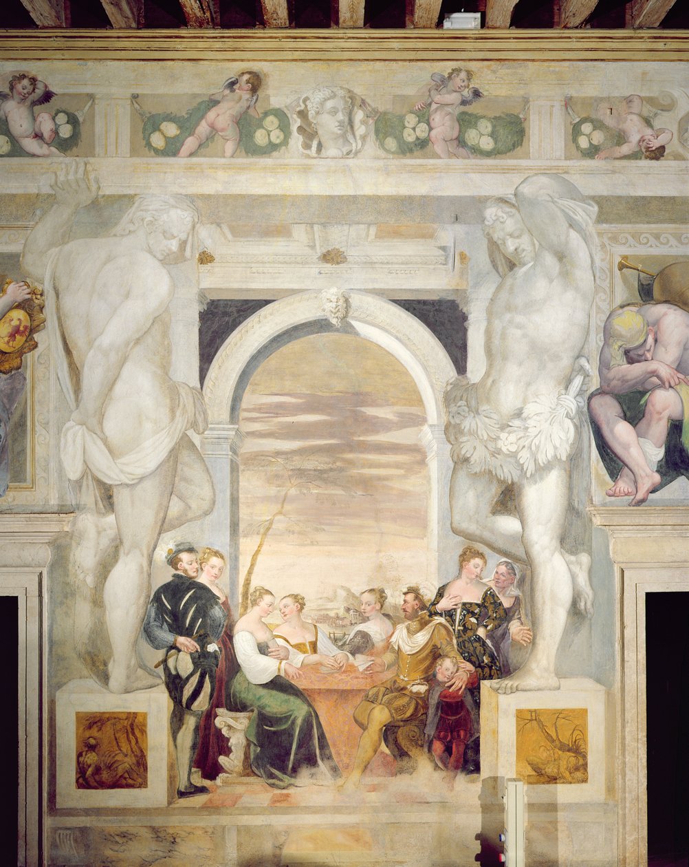 Gra w karty autorstwa Giovanni Antonio Fasolo
