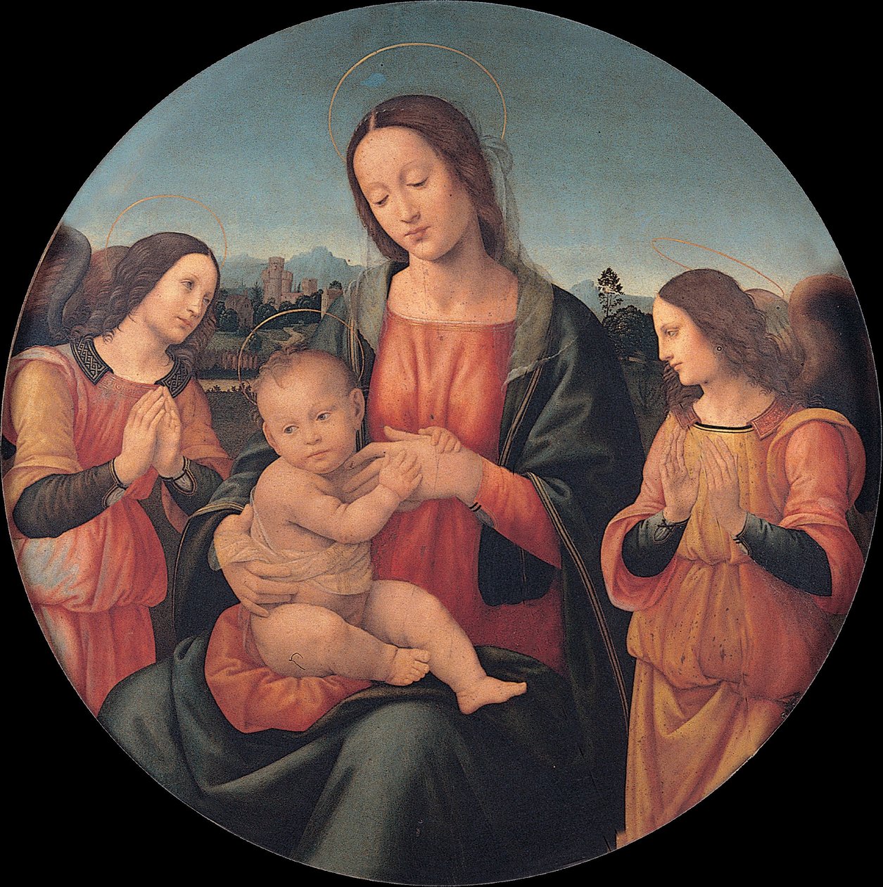 Madonna z Dzieciątkiem i aniołami autorstwa Giovanni Antonio Sogliani