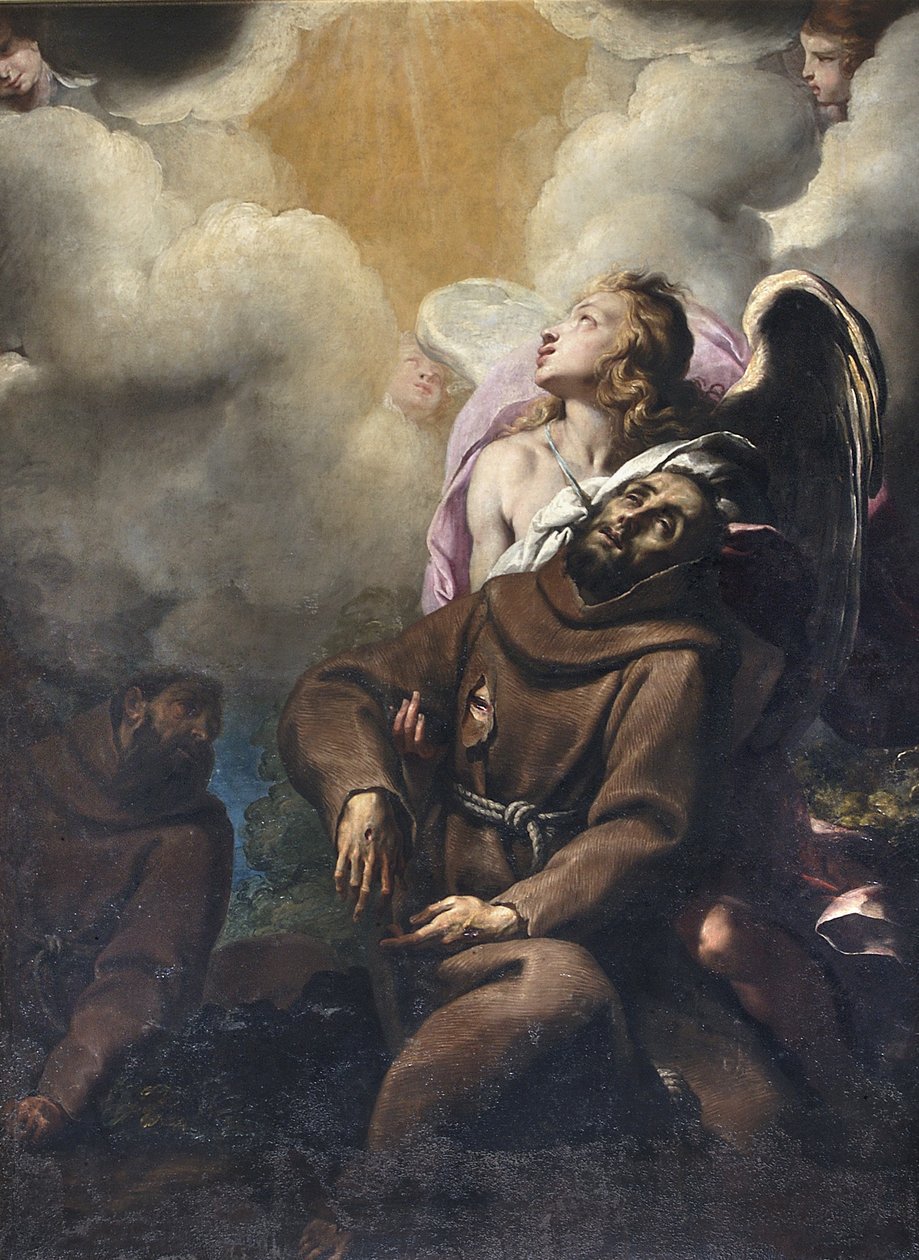 Św. Franciszek i stygmat autorstwa Giovanni Battista 1567 1633 Crespi