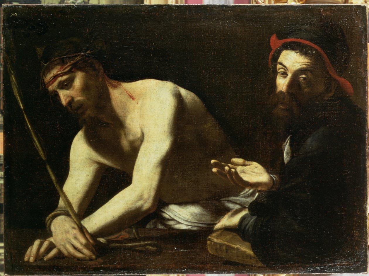 Chrystus przed Kajfaszem, ok. 1615 r. autorstwa Giovanni Battista Caracciolo