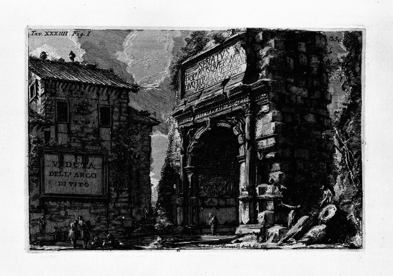 Łuk Tytusa autorstwa Giovanni Battista Piranesi