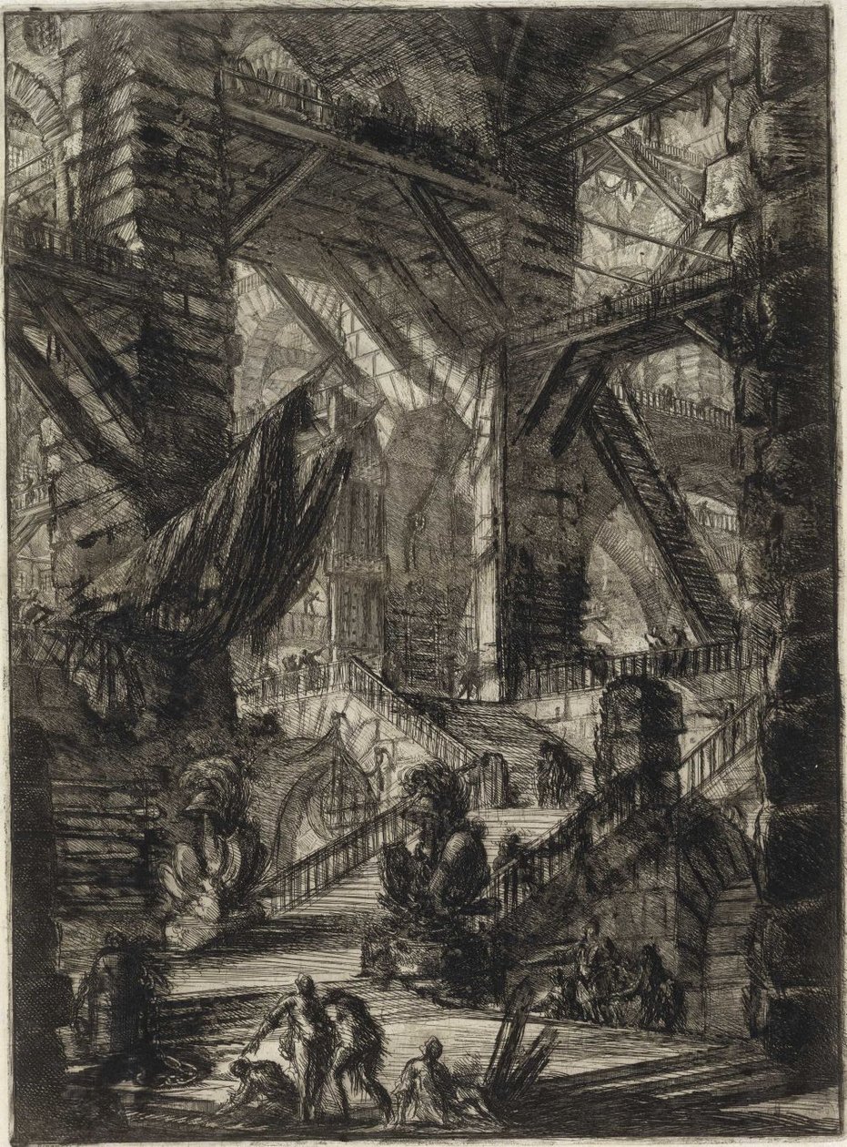 Więzienia wynalazku [tablica VIII] autorstwa Giovanni Battista Piranesi