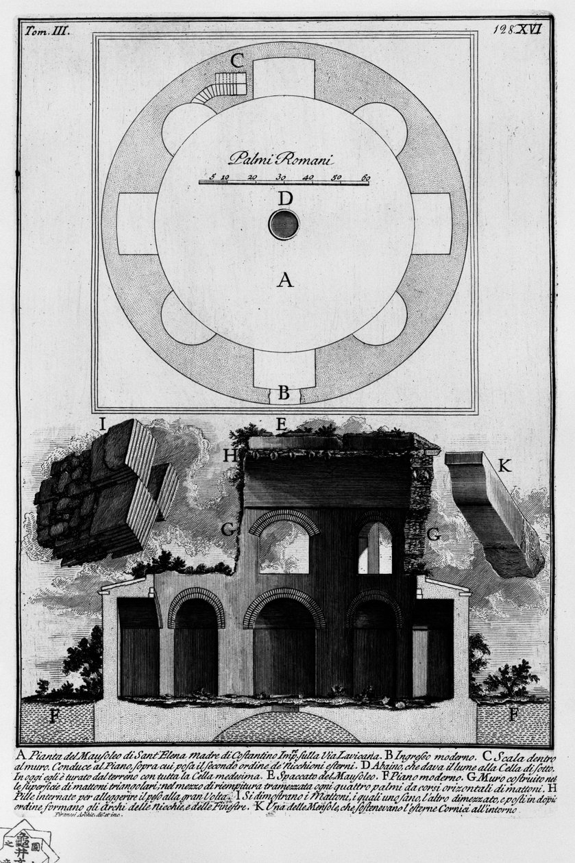 Mauzoleum Heleny autorstwa Giovanni Battista Piranesi