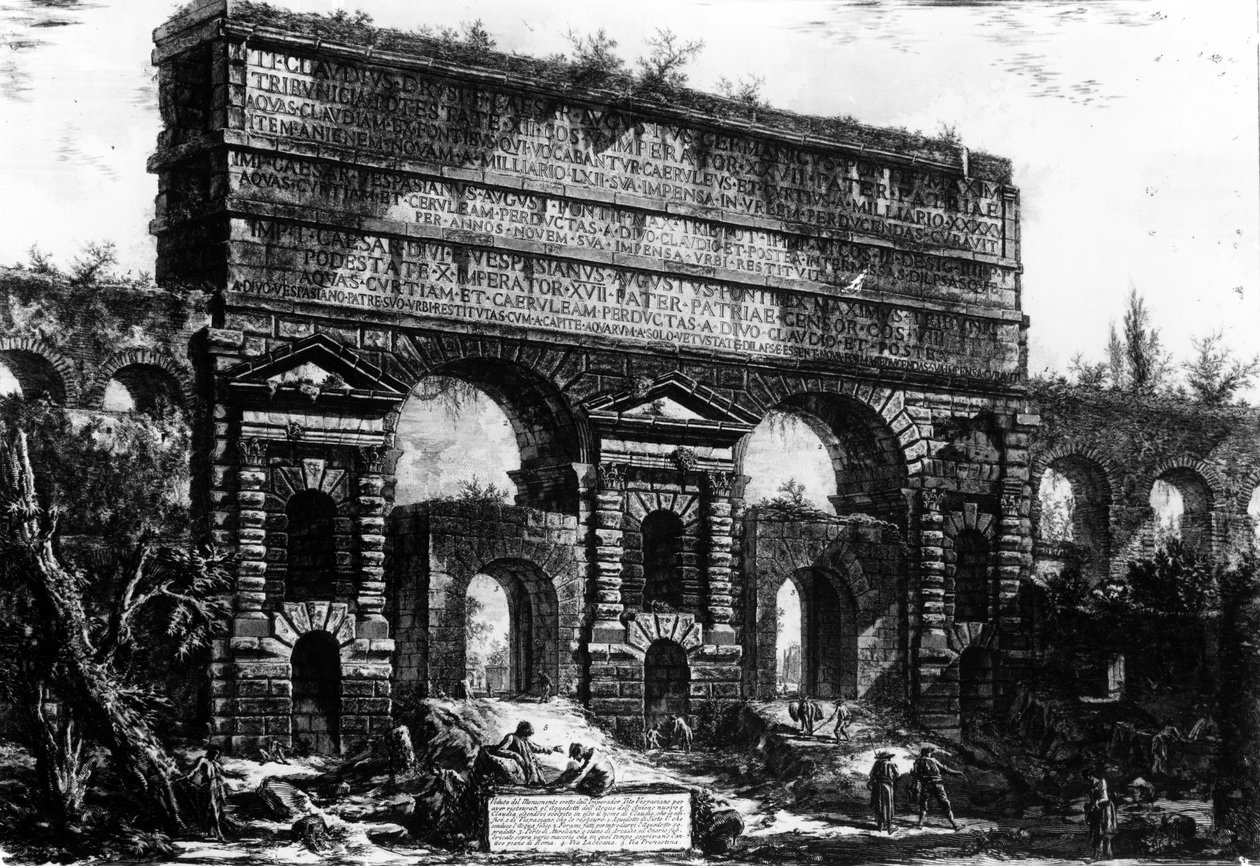 Widok na Porta Maggiore, z serii "Widoki Rzymu", ok. 1760 r. autorstwa Giovanni Battista Piranesi