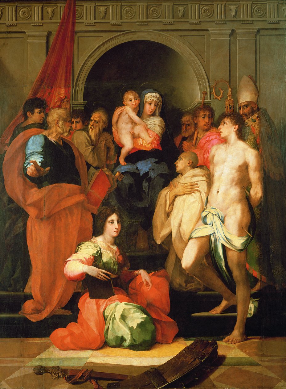 Madonna z dziesięcioma świętymi autorstwa Giovanni Battista Rosso Fiorentino