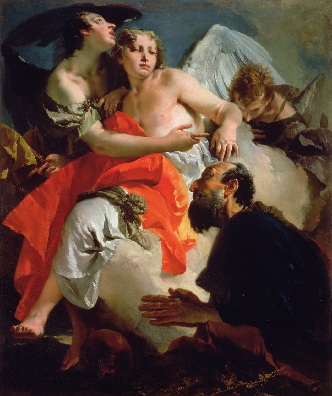 Abraham i trzej aniołowie autorstwa Giovanni Battista Tiepolo