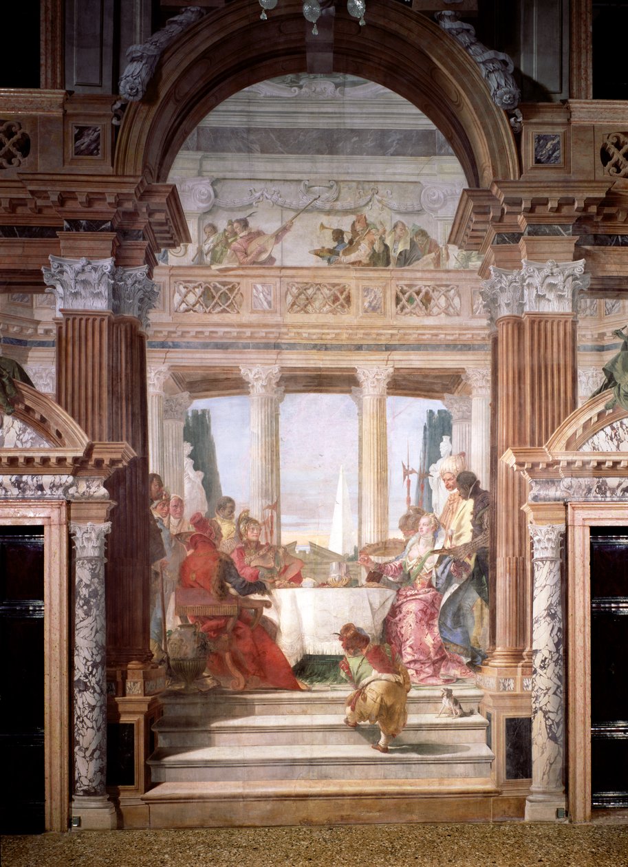 Bankiet Kleopatry, 1747-50 (szczegóły w 176768) autorstwa Giovanni Battista Tiepolo