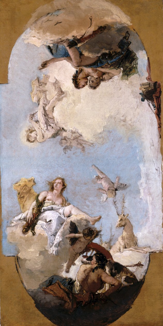 Diana, Apollo i Nimfy autorstwa Giovanni Battista Tiepolo