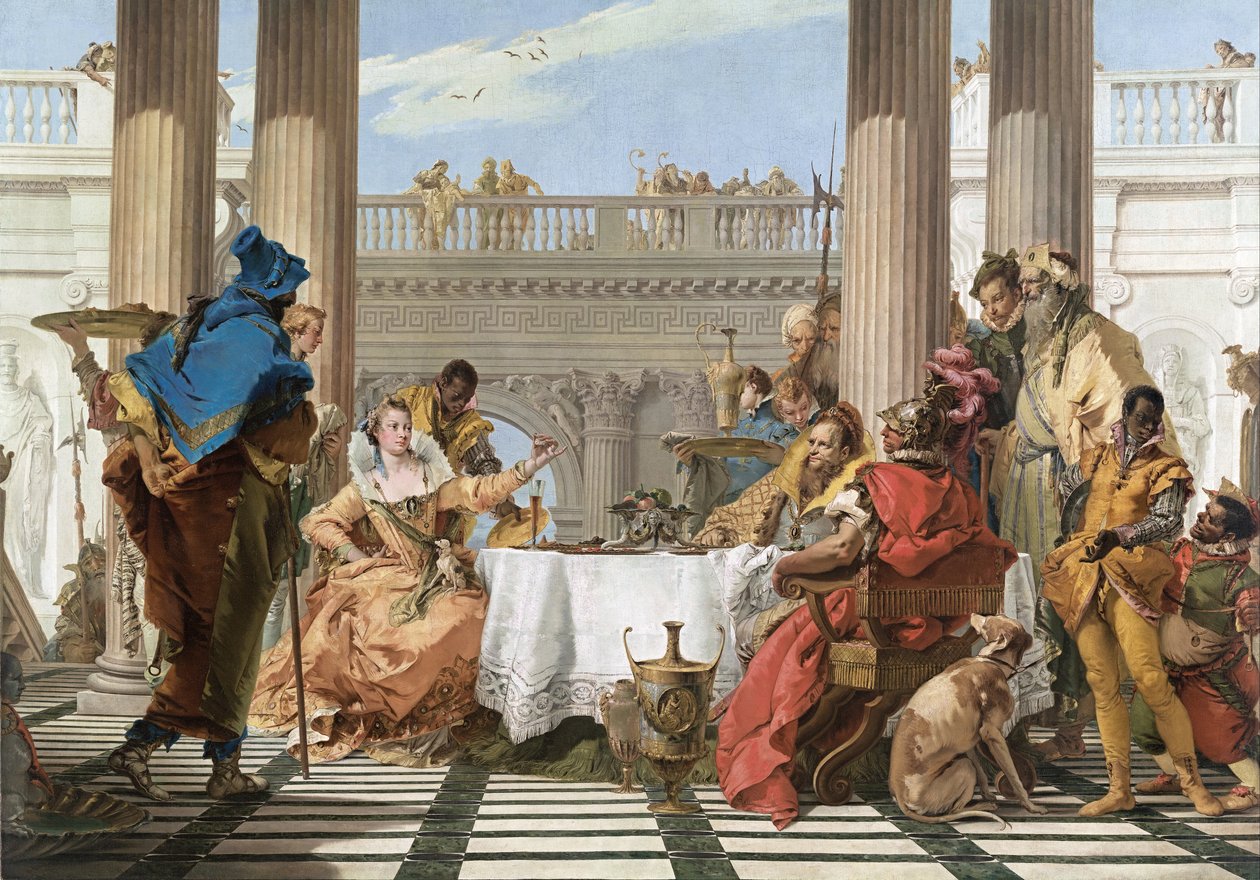 Bankiet Kleopatry autorstwa Giovanni Battista Tiepolo