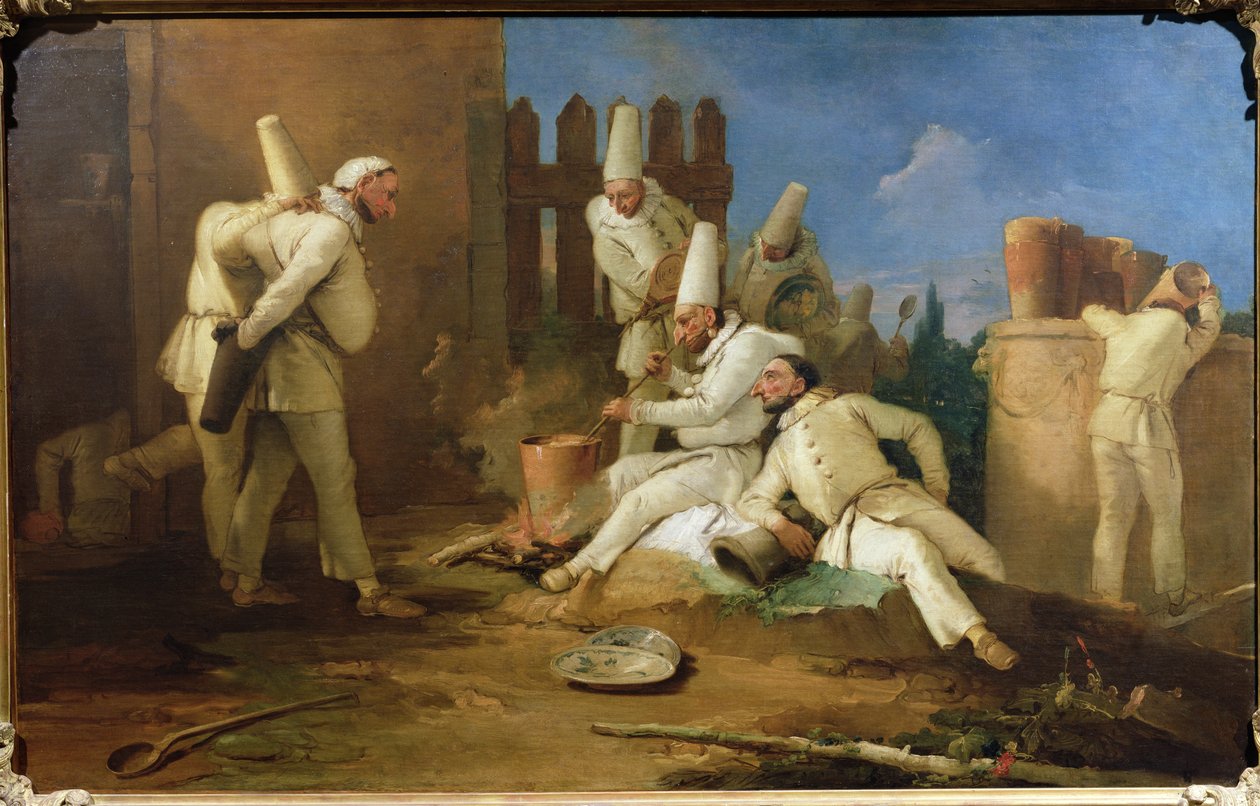 Kuchnia Punchinello autorstwa Giovanni Battista Tiepolo