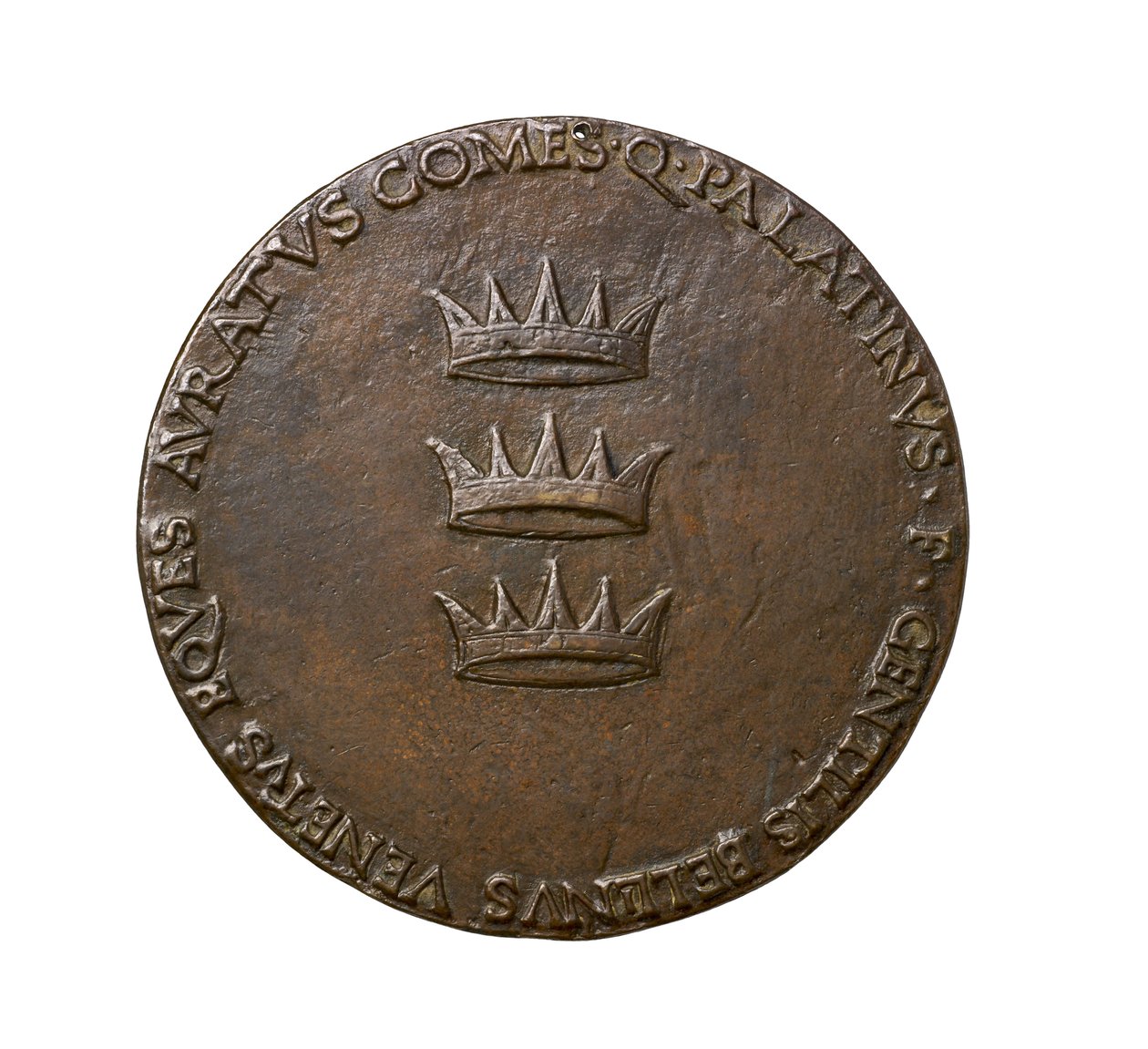 Medal renesansowy z Florencji, ok. 1480 (stop na bazie miedzi) autorstwa Giovanni Bellini