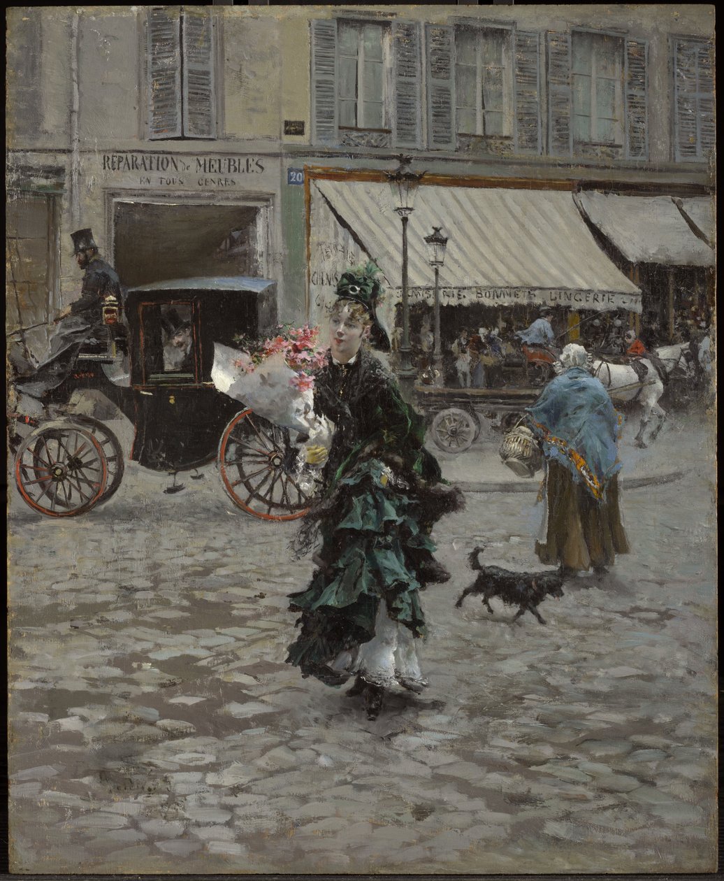 Przejście przez ulicę autorstwa Giovanni Boldini