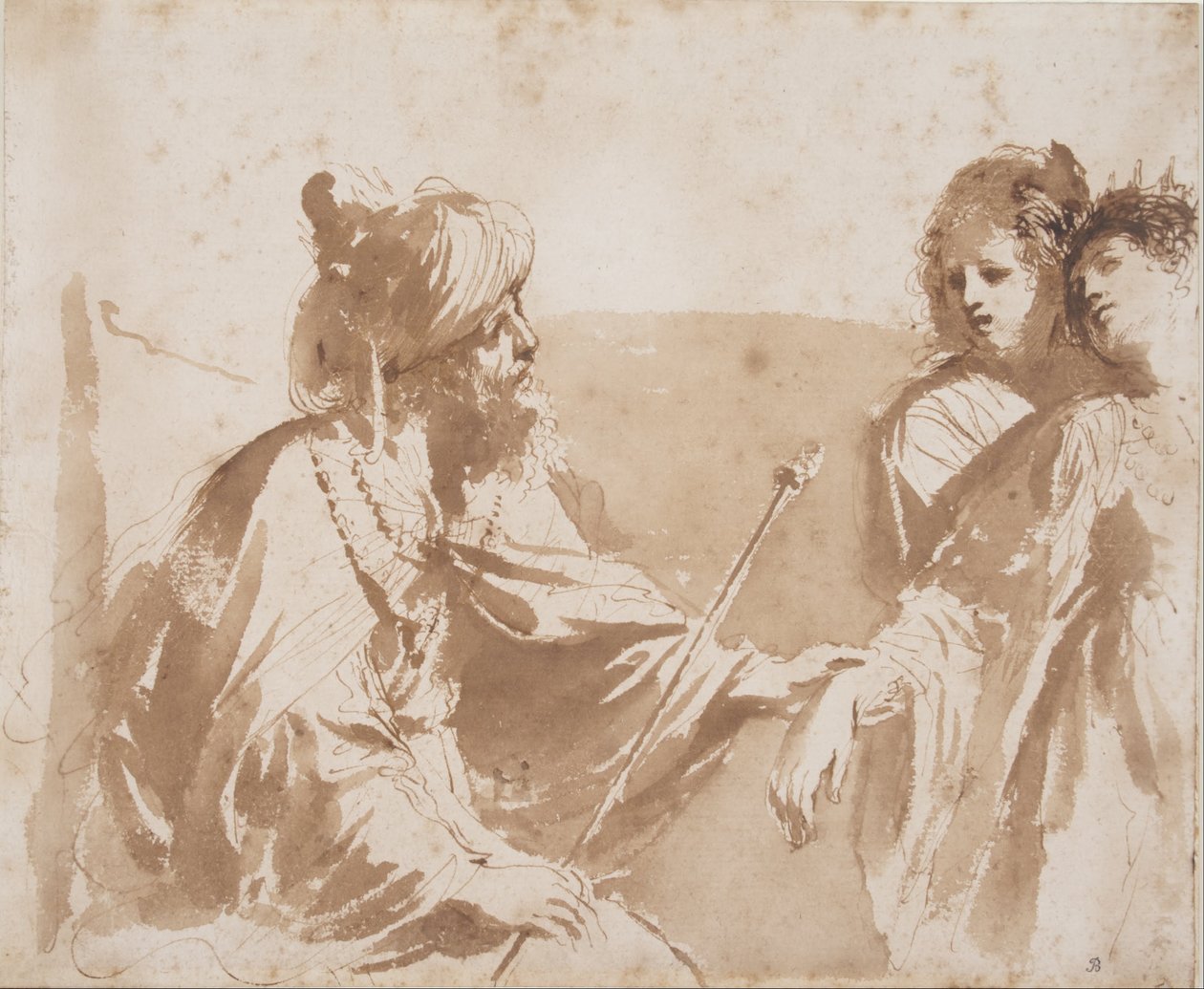 Estera przed Aswerusem autorstwa Giovanni Francesco Barbieri