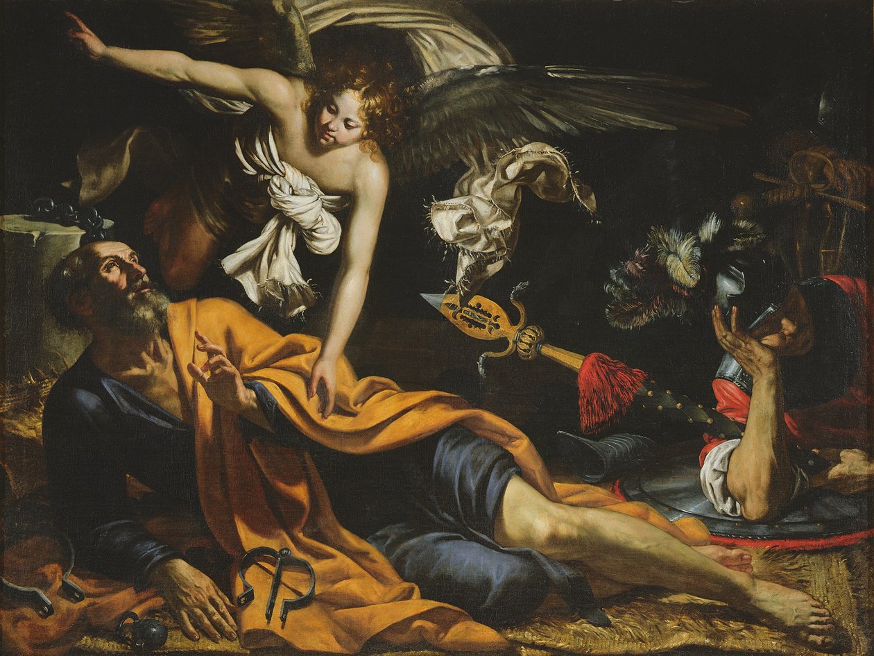 Święty Piotr uwięziony autorstwa Giovanni Francesco Guerrieri