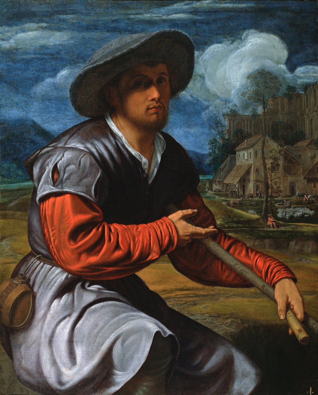 Pasterz z fletem autorstwa Giovanni Girolamo Savoldo