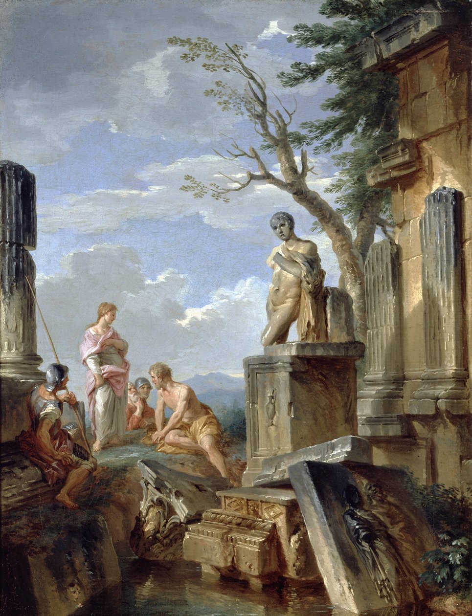 Ruiny z Sybillą i innymi figurami, ok. 1720 autorstwa Giovanni Paolo Pannini