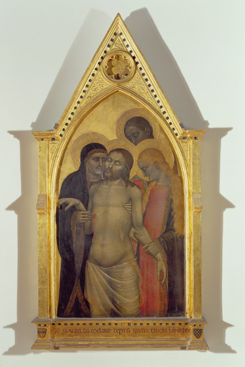 Pieta, 1365 (tempera na panelu) autorstwa Giovanni da Milano