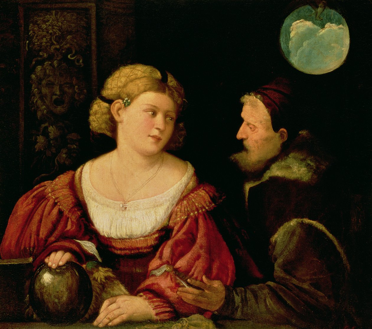 Uwodzenie (alegoria młodości i wieku) c.1515 autorstwa Giovanni de Busi Cariani
