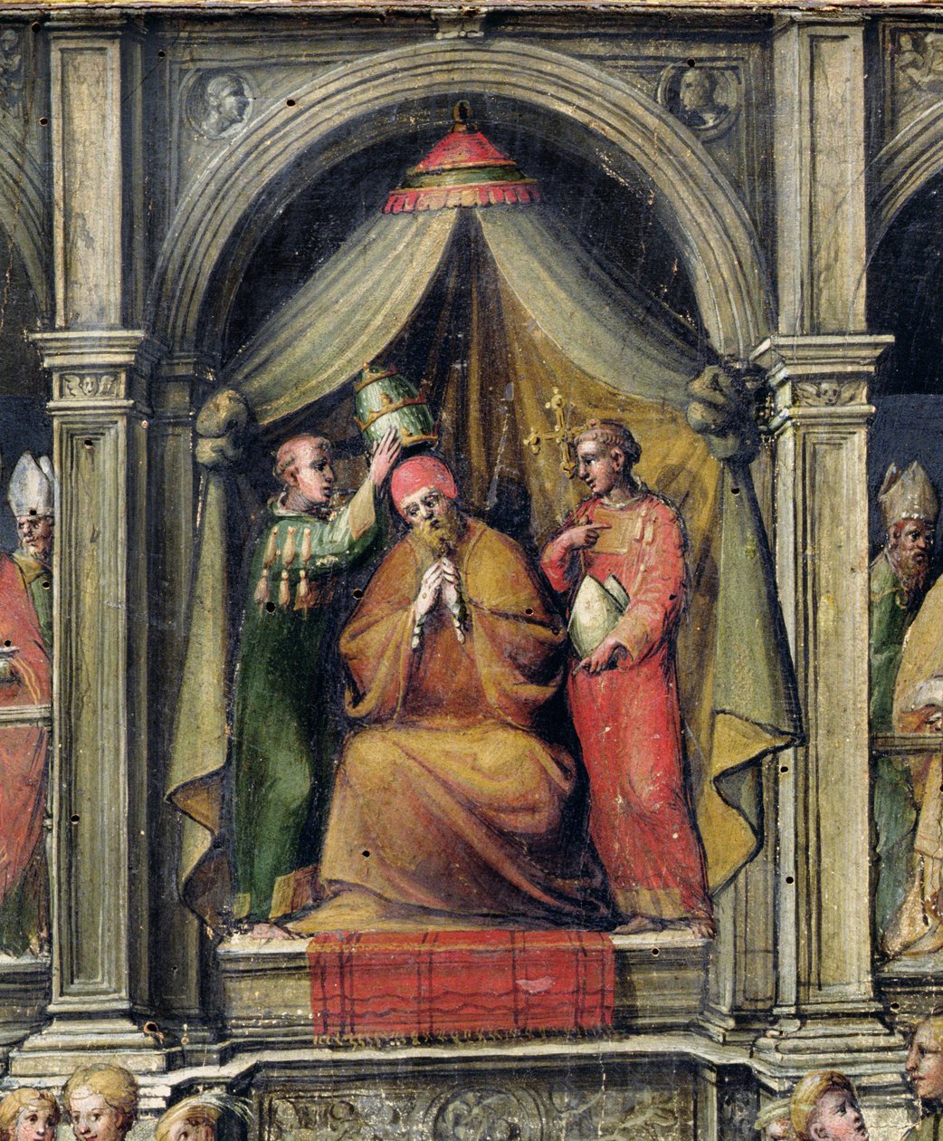 Koronacja papieża Pawła II (1417-71) 1534 (detal z 249277) autorstwa Giovanni di Lorenzo Cini
