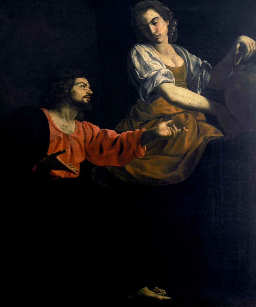Chrystus i Samarytanka przy studni autorstwa Giovanni Battista Caracciolo