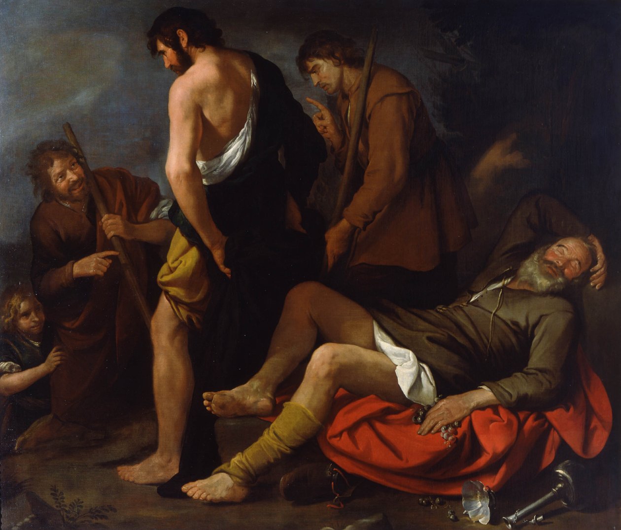 Pijaństwo Noego, 1630-1640 autorstwa Giovanni Andrea de Ferrari