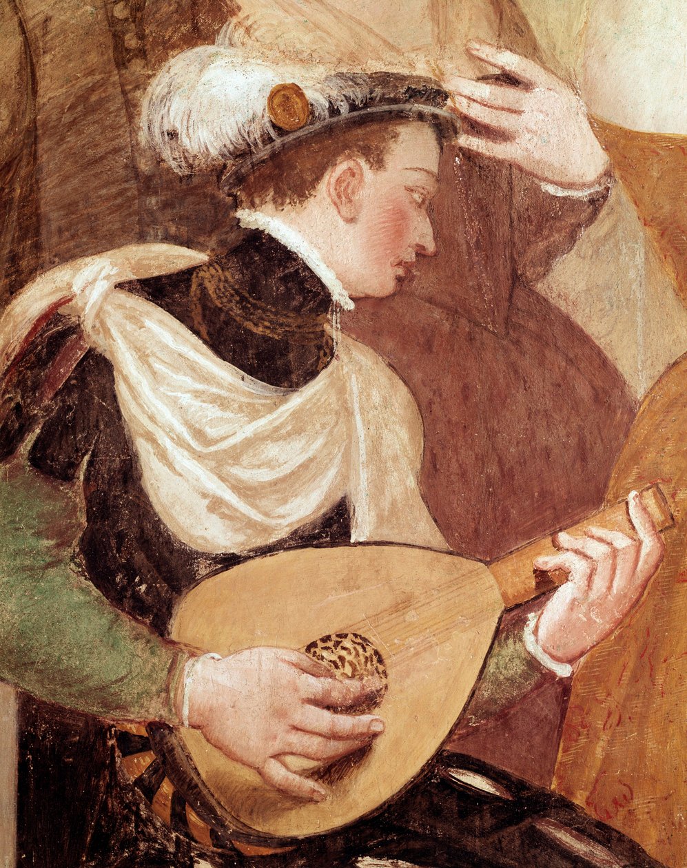 Zaproszenia do tańca, detal (Fresco autorstwa Giovanni Antonio Fasolo
