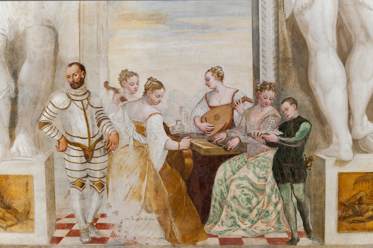 Koncert, Sala Główna, ok. 1570 (fresk) autorstwa Giovanni Antonio Fasolo