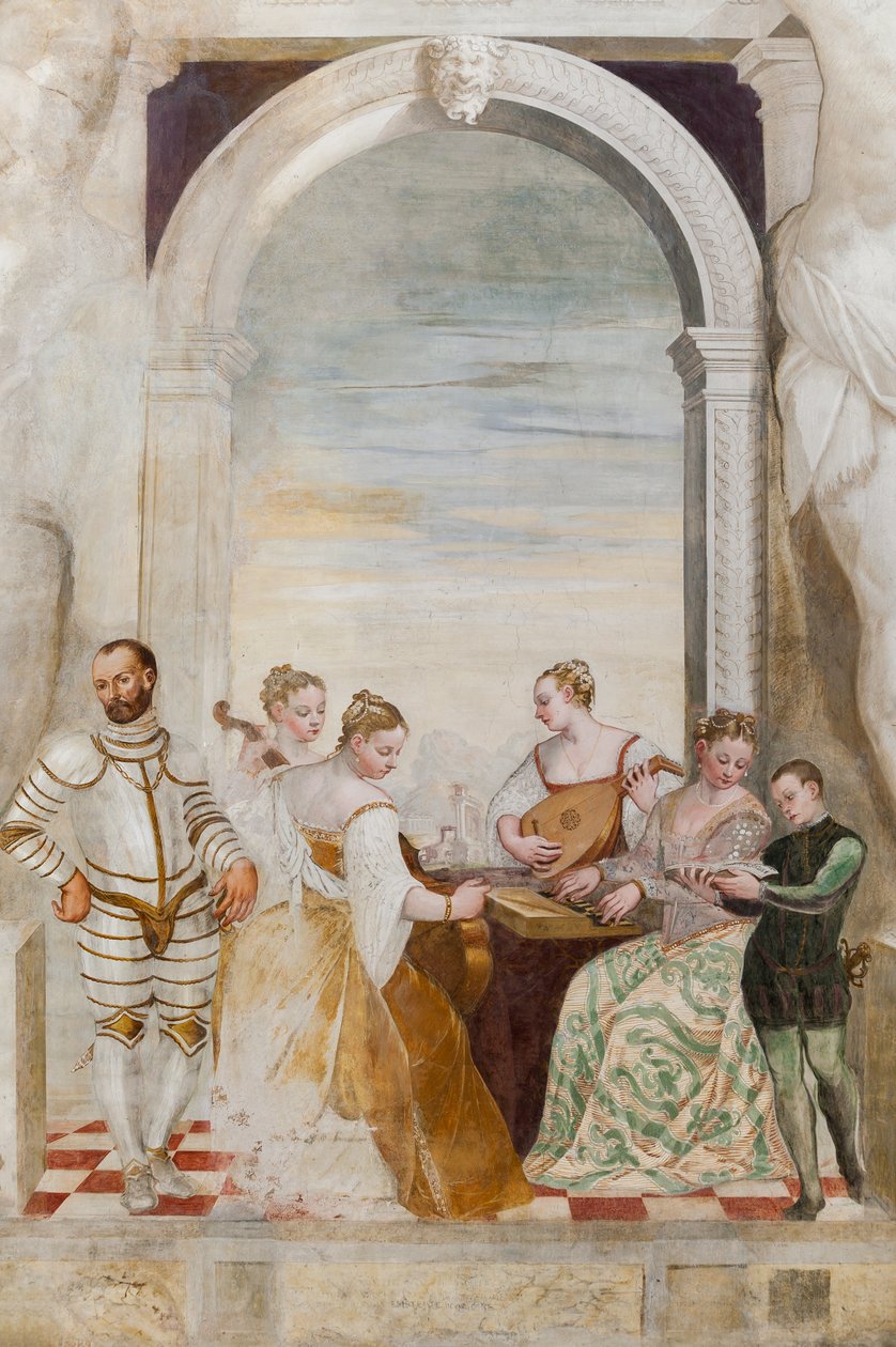 Koncert, Sala Główna, ok. 1570 (fresk) autorstwa Giovanni Antonio Fasolo