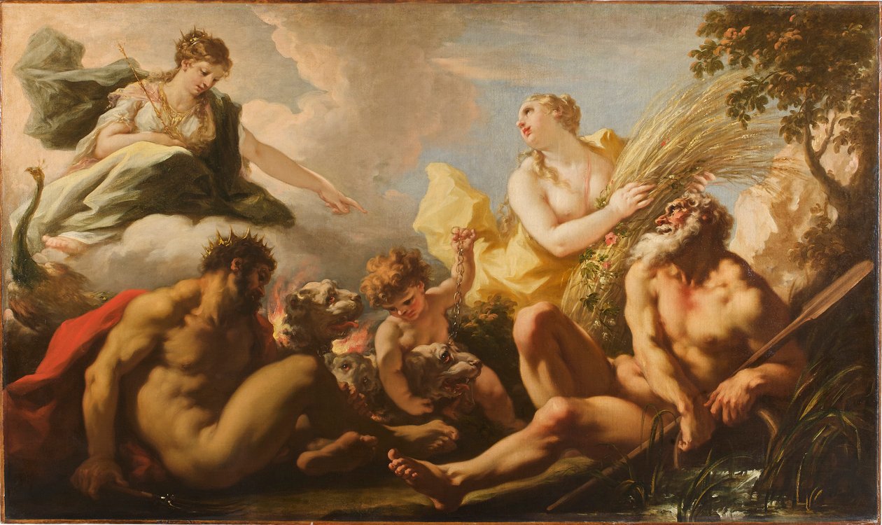 Cztery elementy piwowarstwa, 1717. autorstwa Giovanni Antonio Pellegrini