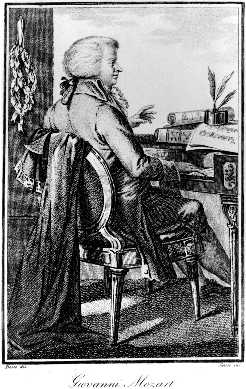 Wolfgang Amadeus Mozart, kompozytor austriacki, ok. 1784-1827 autorstwa Giovanni Antonio Sasso