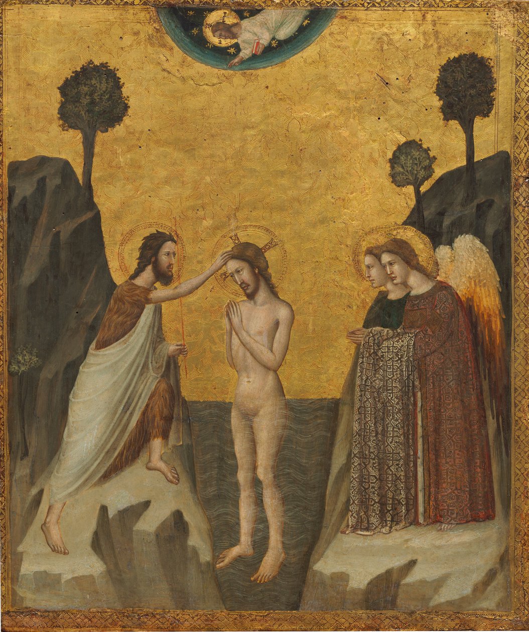 Chrzest Chrystusa, c. 1335. autorstwa Giovanni Baronzio
