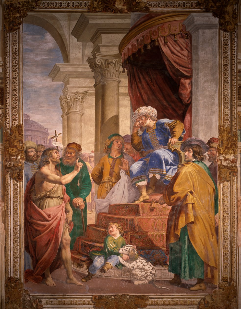Baptysta gani Heroda Antypasa autorstwa Giovanni Battista Carlone