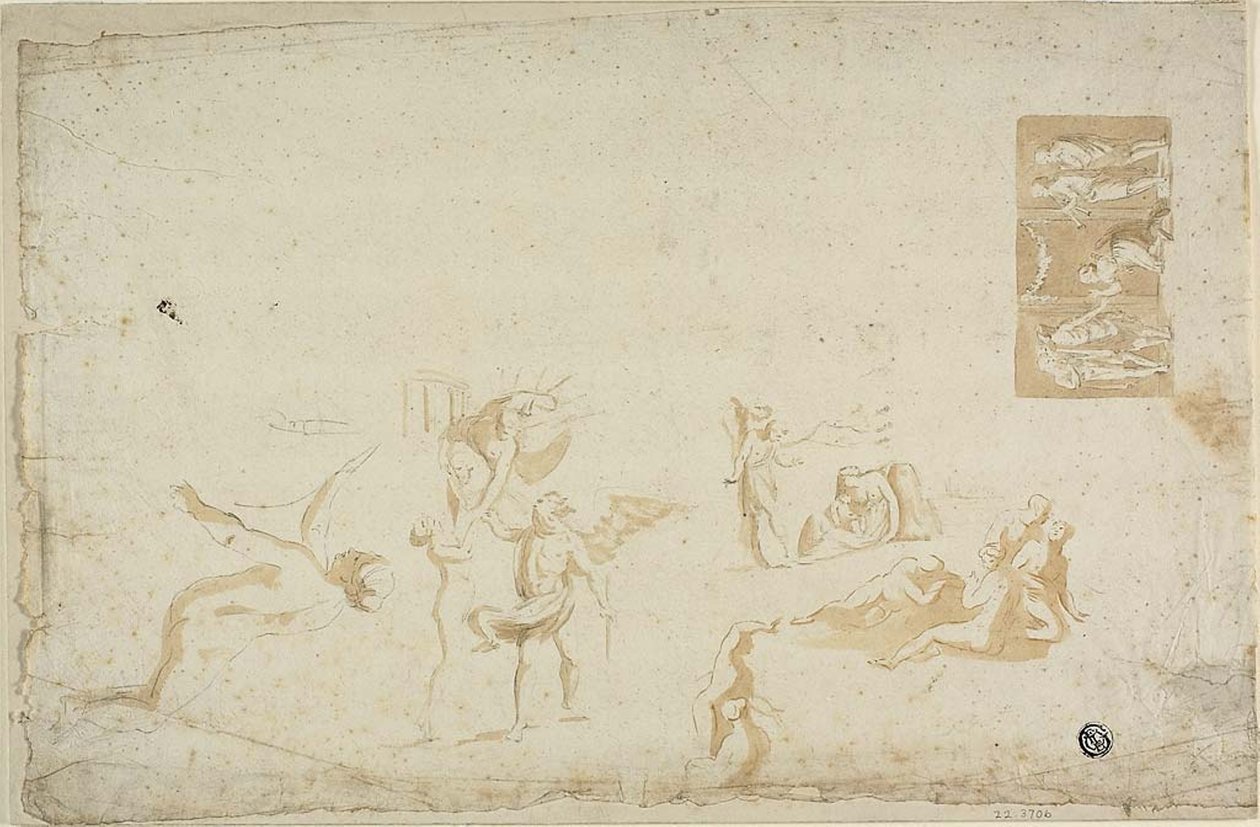 Szkice tematów mitologicznych autorstwa Giovanni Battista Cipriani
