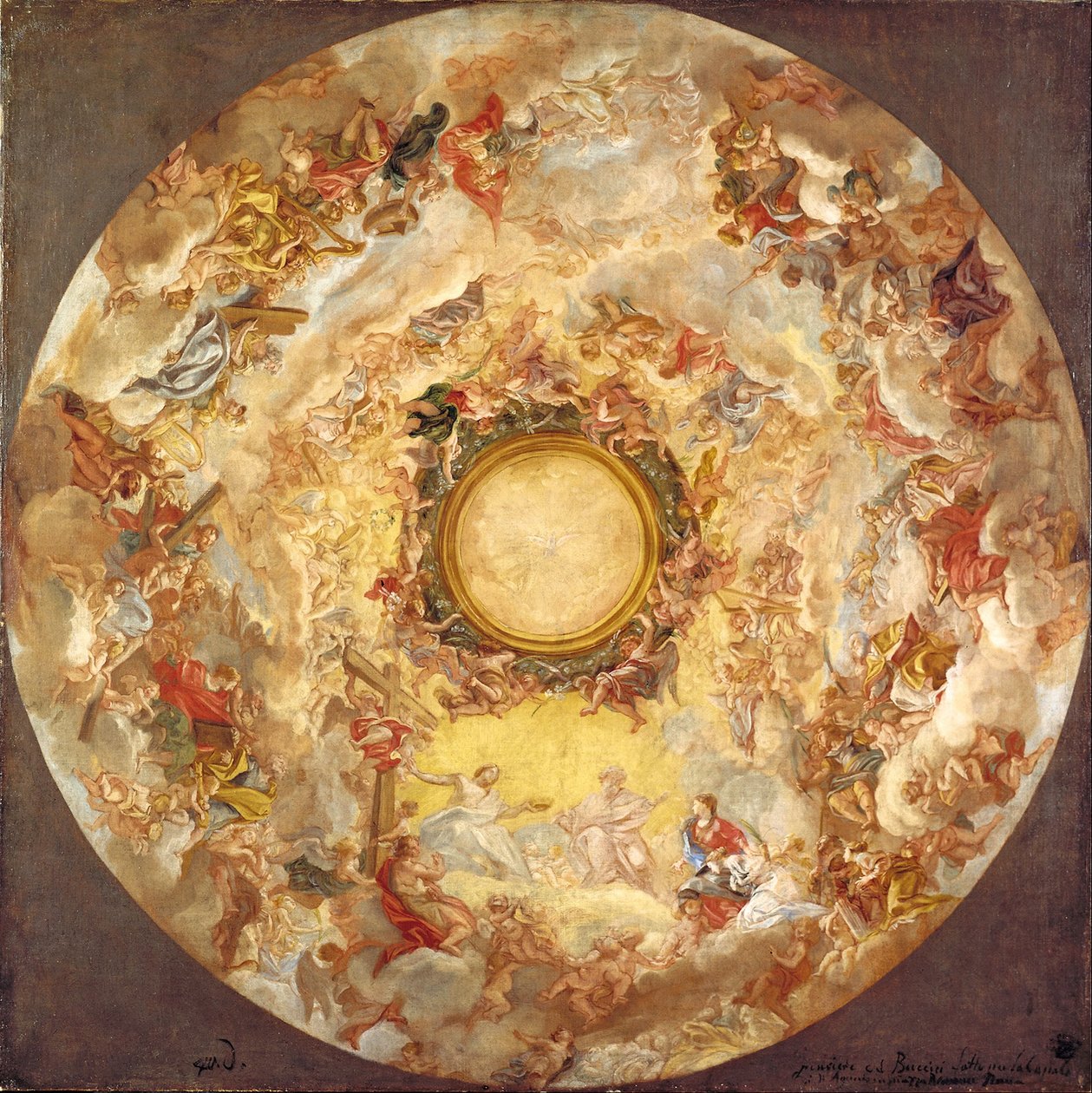 Święta Agnieszka zostaje przyjęta do nieba autorstwa Giovanni Battista Gaulli