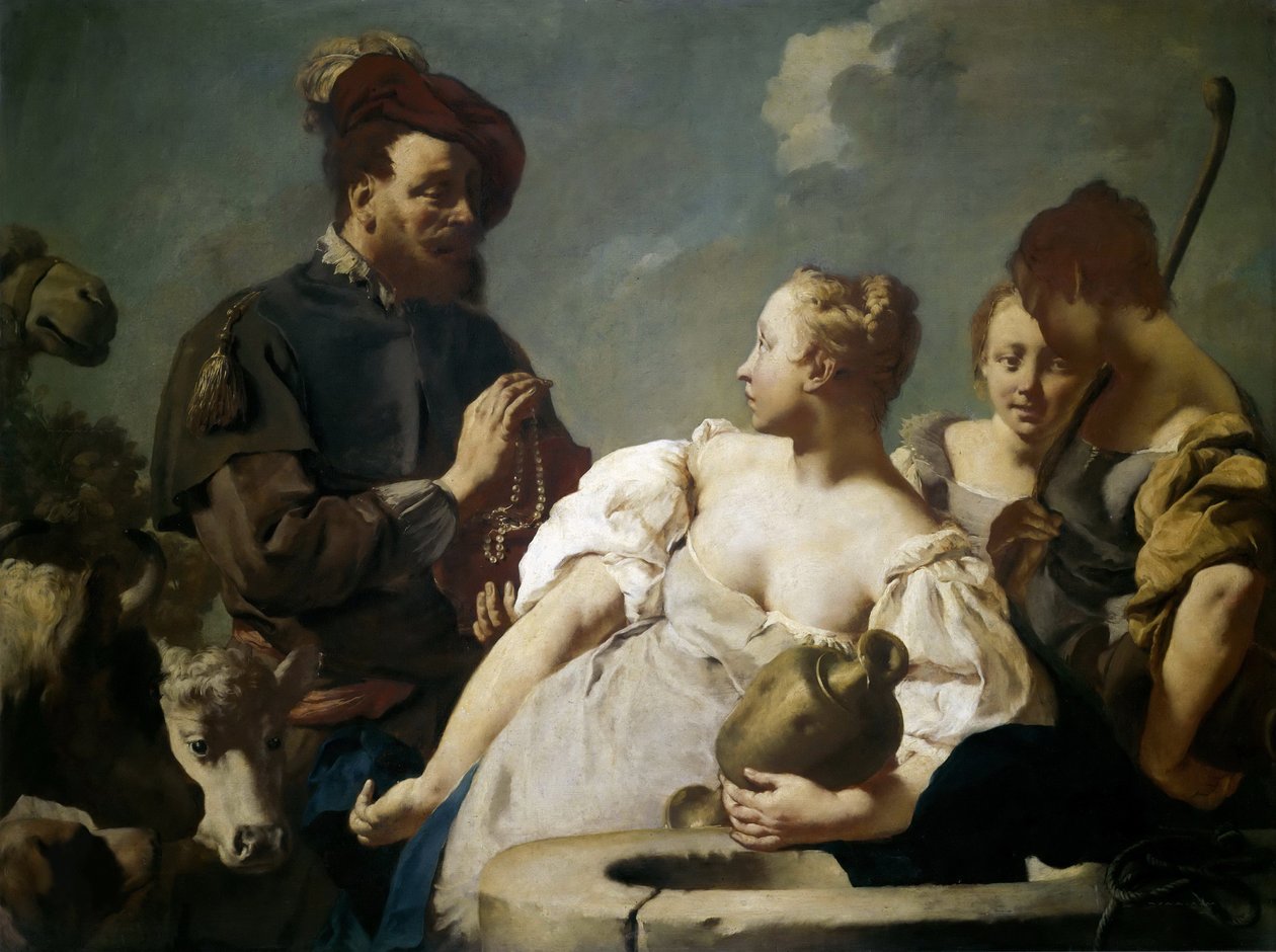Rebeka przy studni, ok. godz. 1740. autorstwa Giovanni Battista Piazzetta