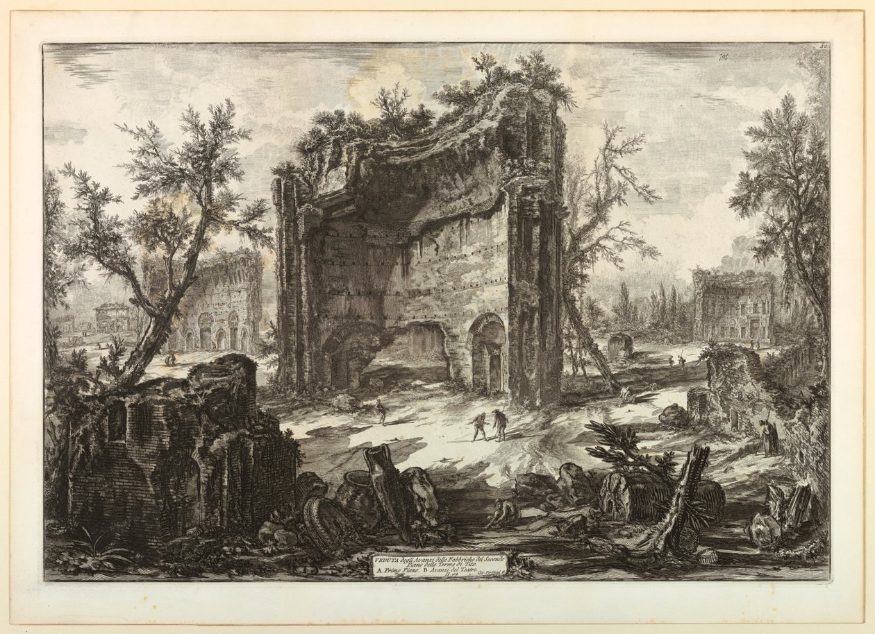 Łaźnie Trajana autorstwa Giovanni Battista Piranesi