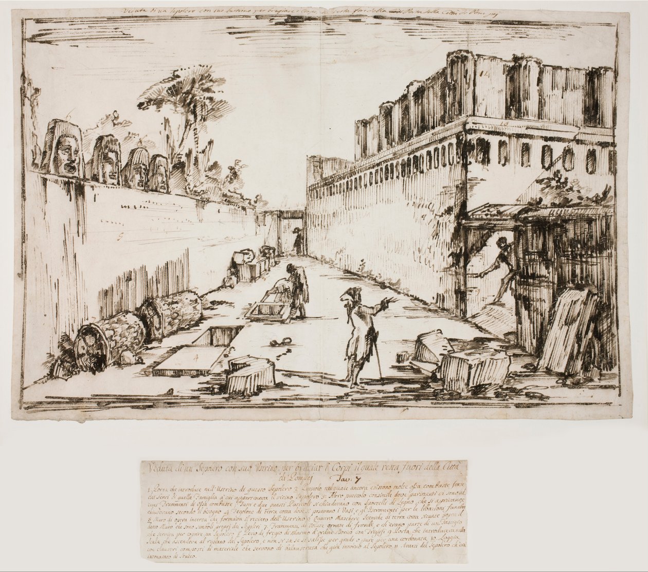 Grobowiec Istacidi, Pompeje autorstwa Giovanni Battista Piranesi
