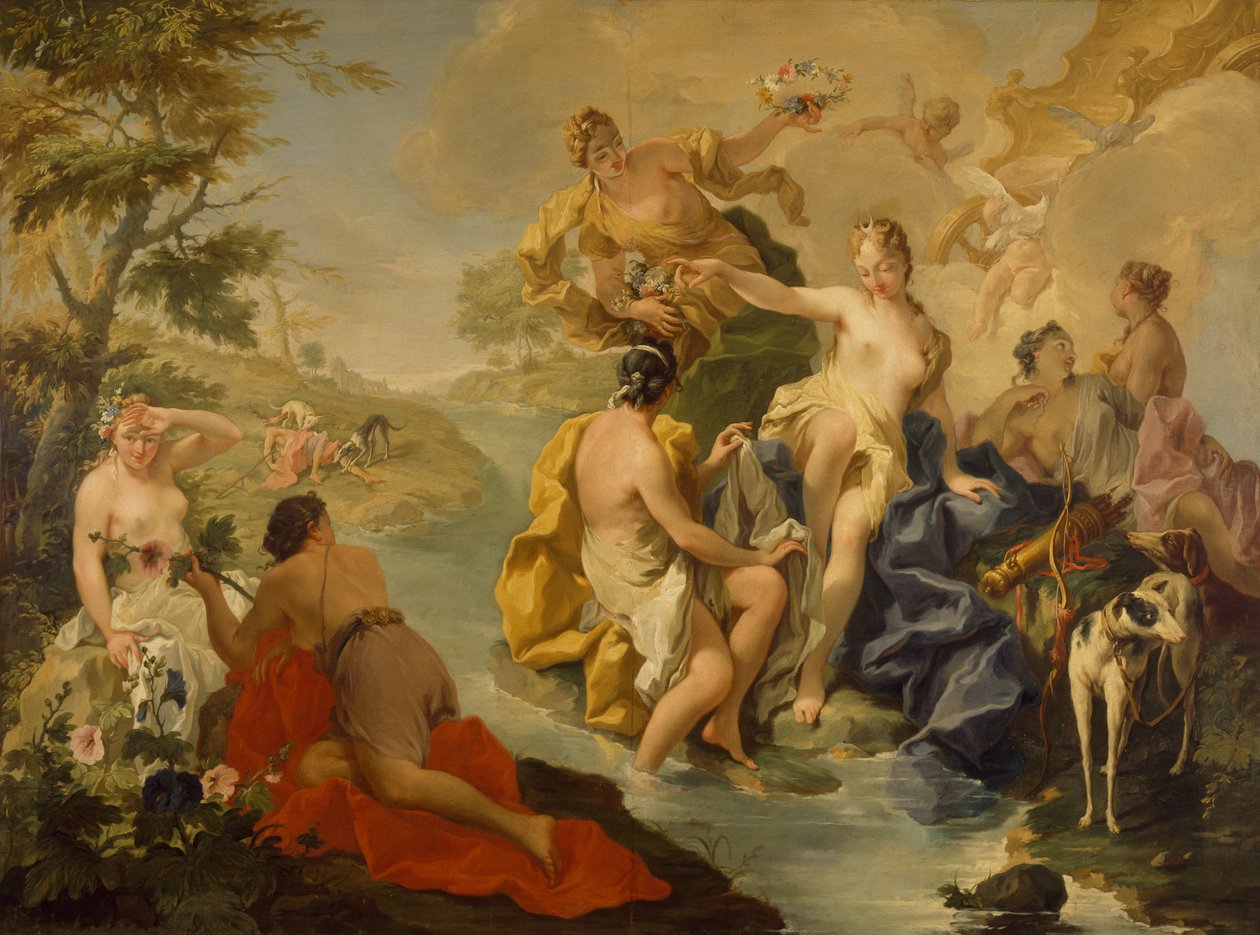 Diana i Akteon autorstwa Giovanni Battista Pittoni