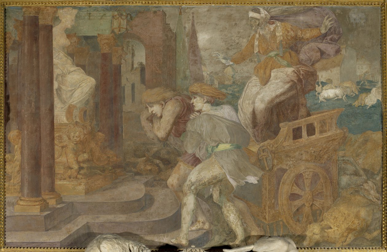 Kleobis i Biton autorstwa Giovanni Battista Rosso Fiorentino