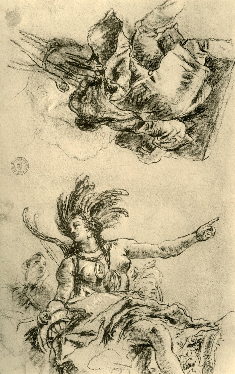 Ameryka, 1753, 1928 autorstwa Giovanni Battista Tiepolo