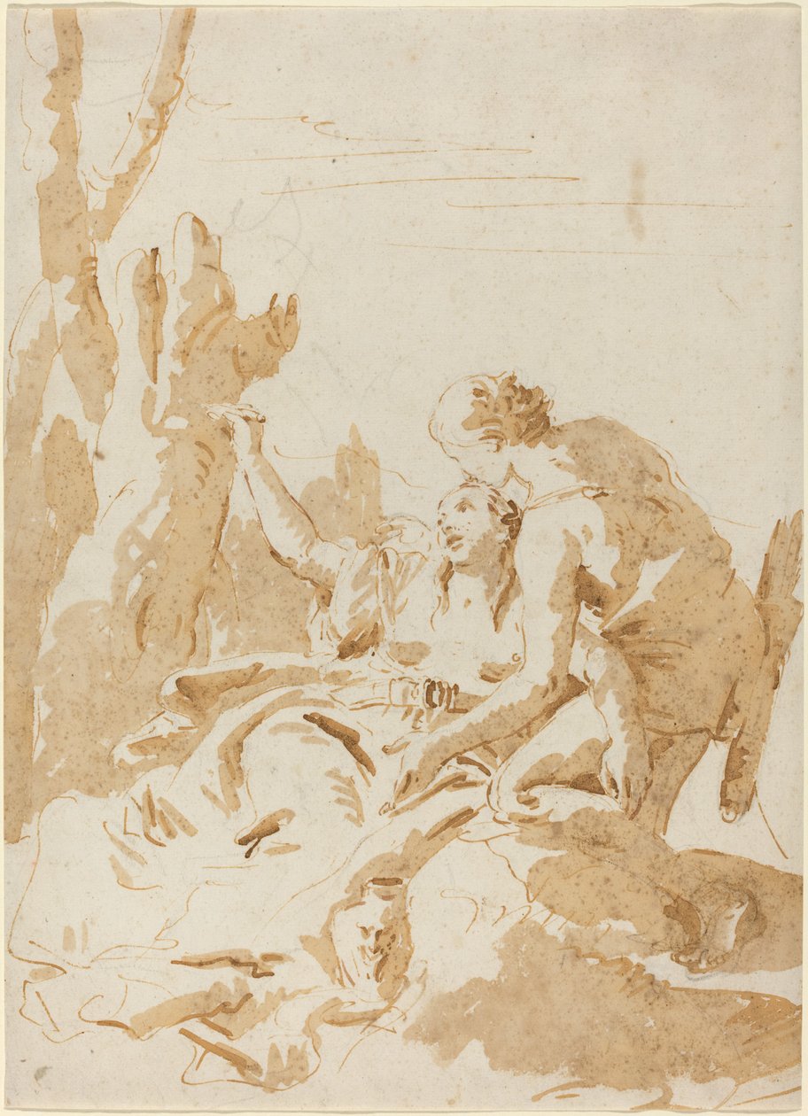 Angelica i Medoro autorstwa Giovanni Battista Tiepolo