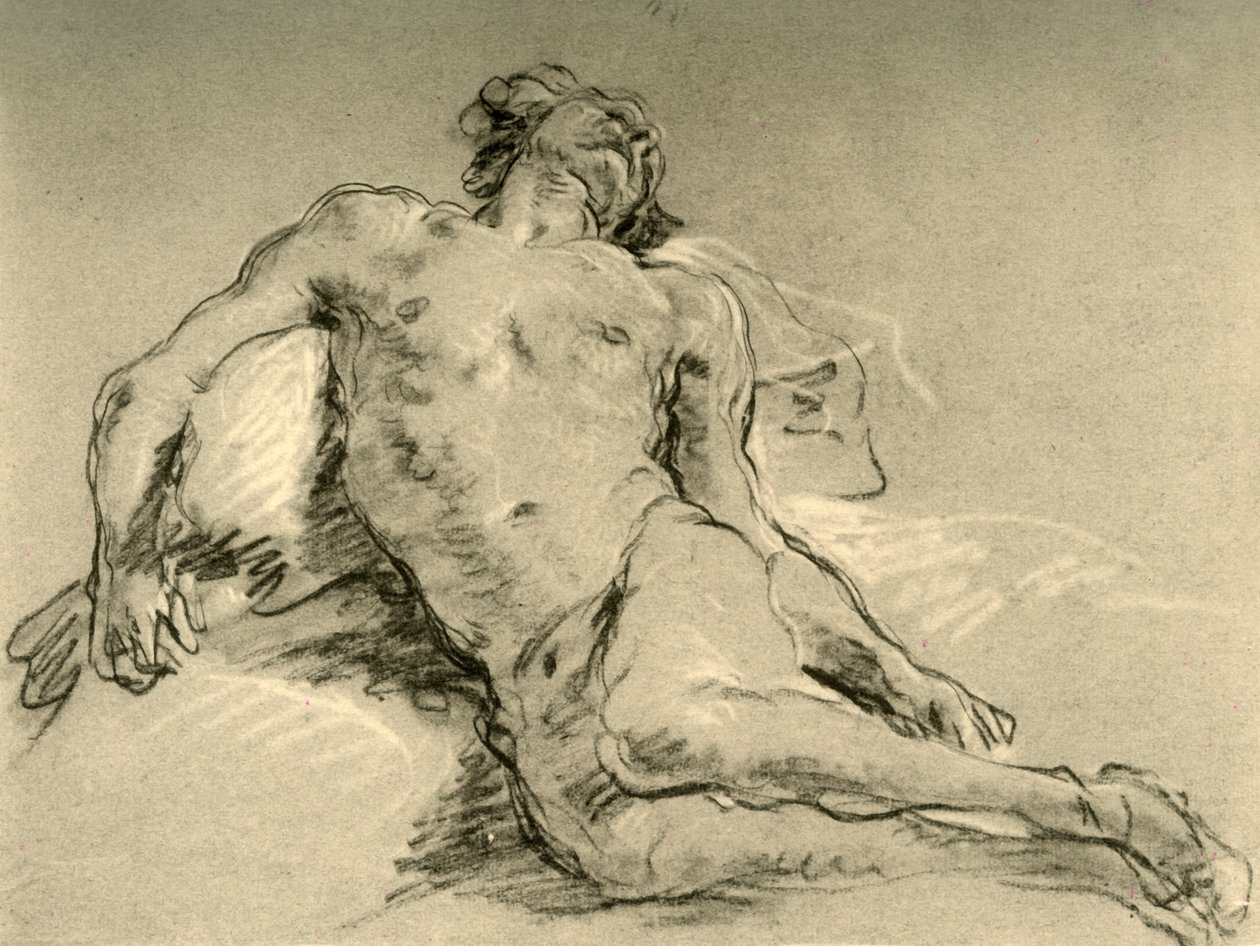 Akt spoczynkowy, połowa XVIII w., 1928 autorstwa Giovanni Battista Tiepolo